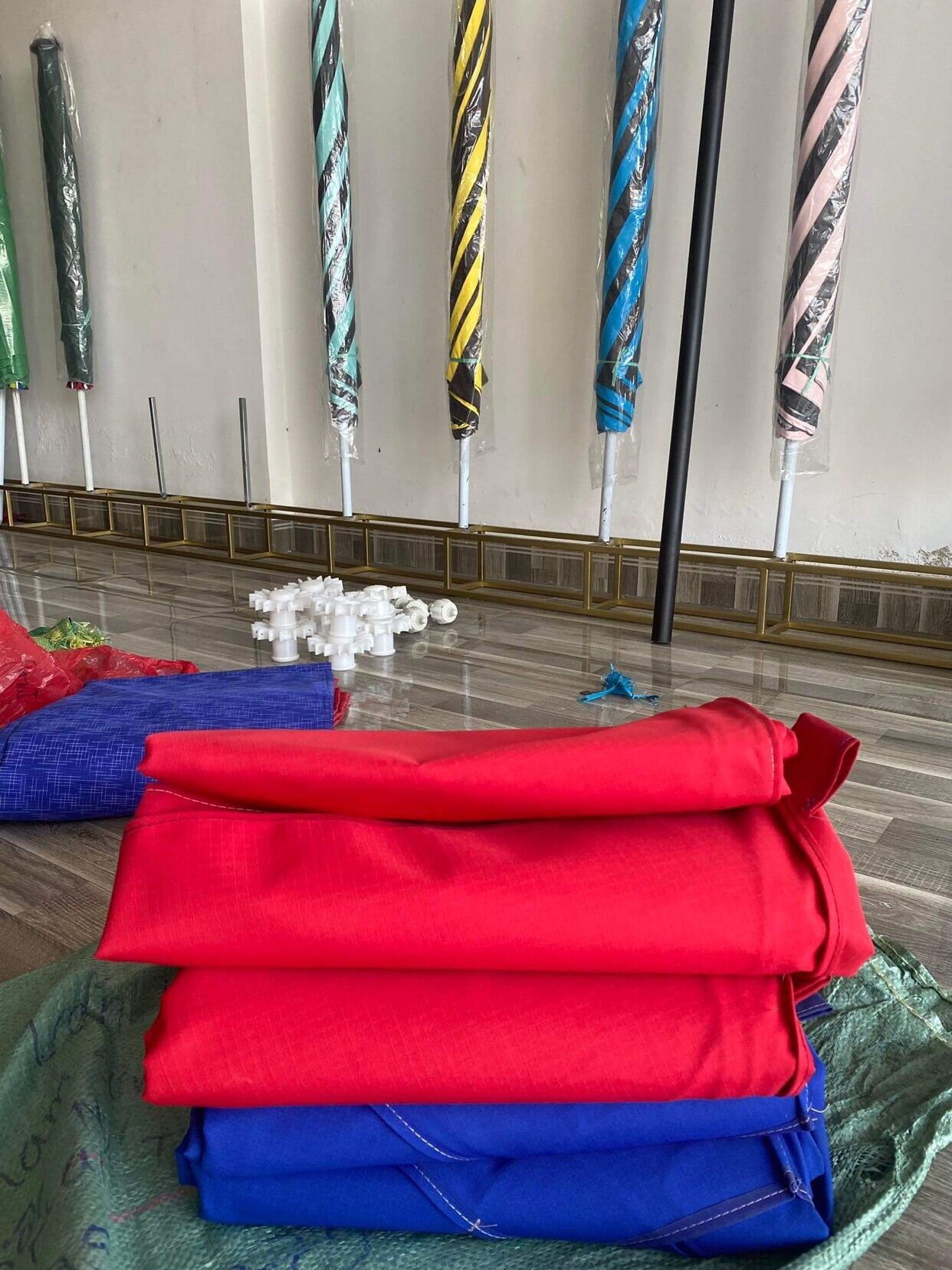Vải áo dù ngoài trời áo mới dù chính tâm tròn rộng 3met, 2m7,2m4,2m2
