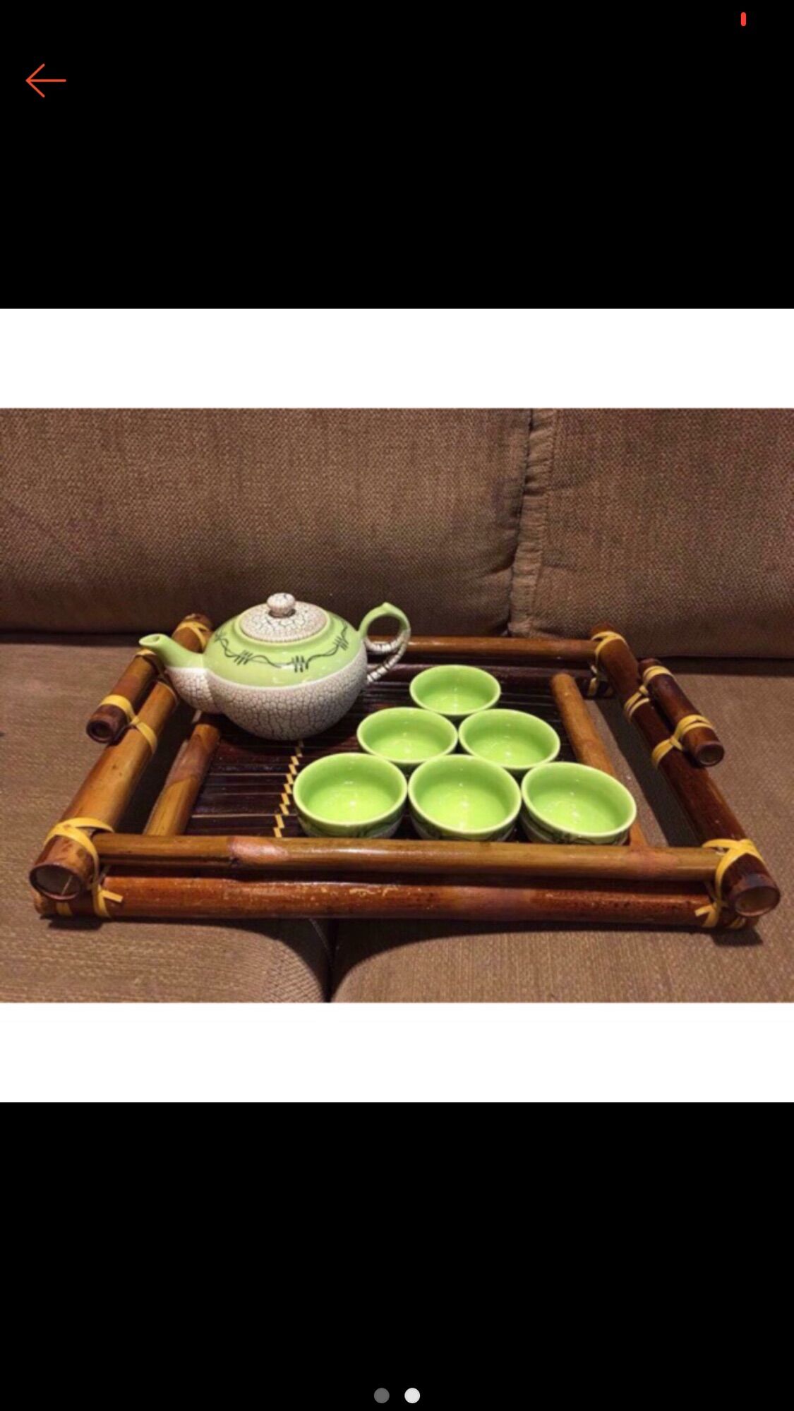 Khay tre đựng trà