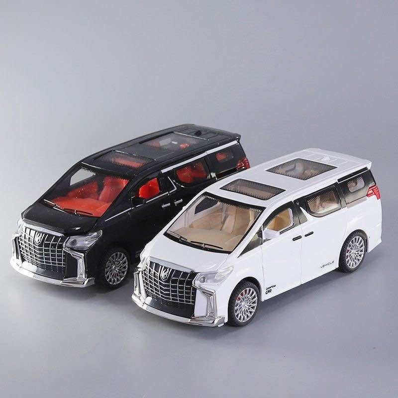 Xe mô hình Alphard có đèn ,âm thanh, mở 6 cửa, tỉ lệ 1:24
