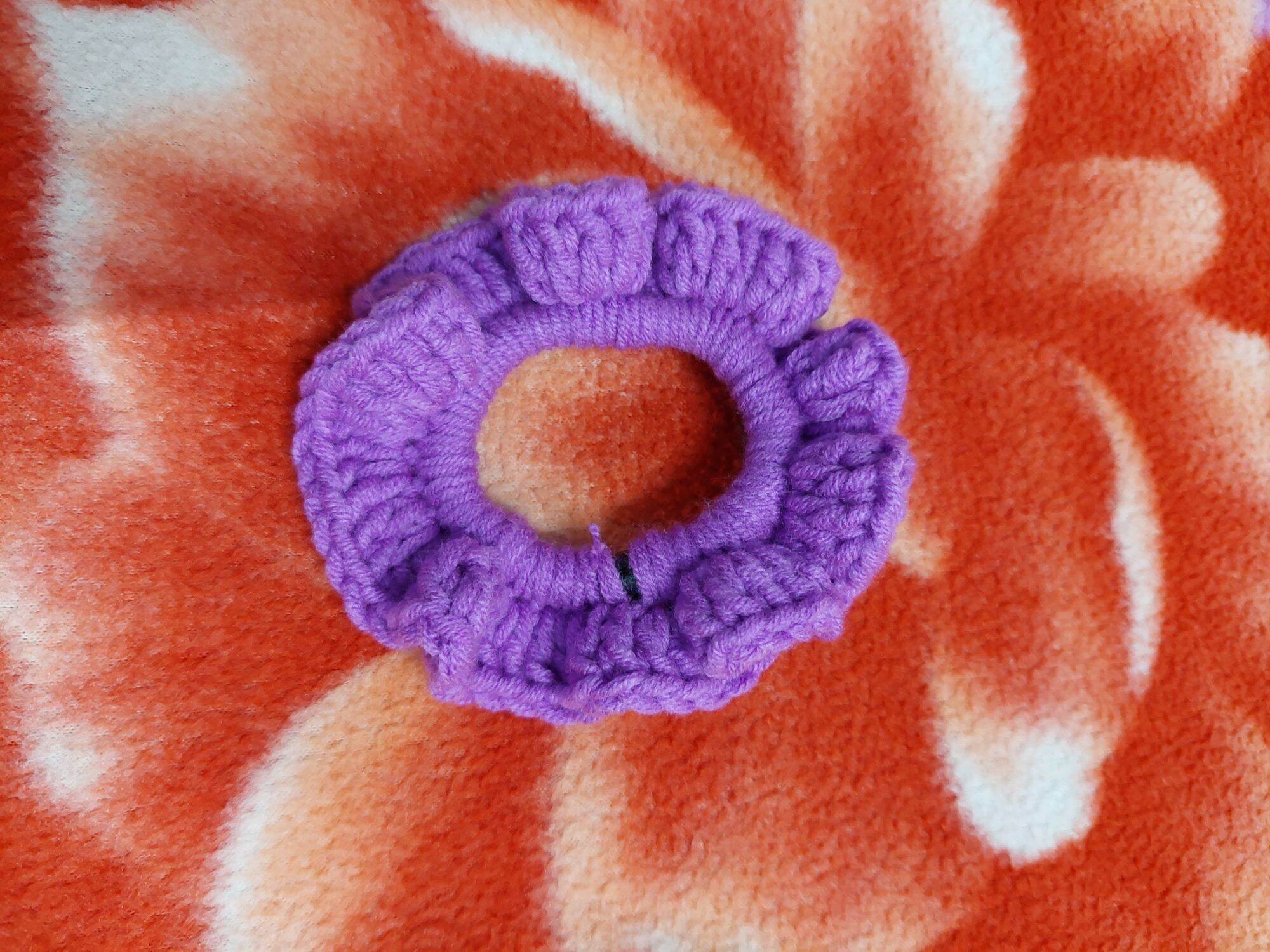 Chun cột tóc bằng len móc tay handmade