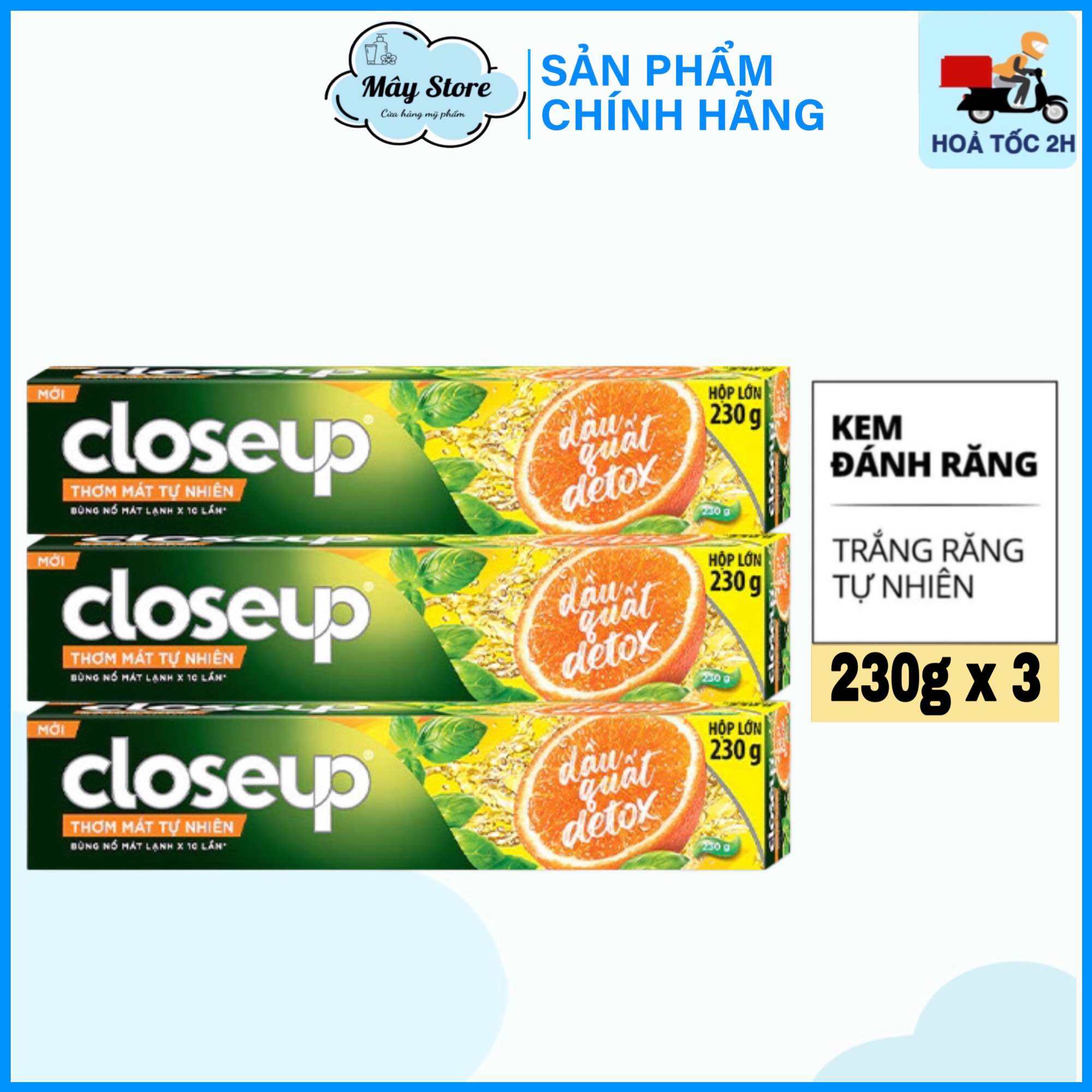 Combo 3 kem đánh răng Closeup thơm mát tự nhiên từ dầu quất và thảo dược bùng nổ mát lạnh x10 lần 23