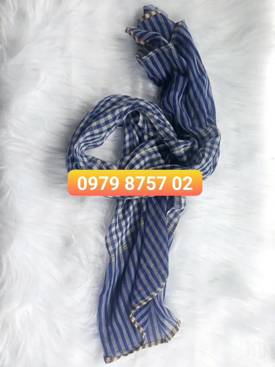 Khăn rằn 80cmx 1m7  MÀU XANH
