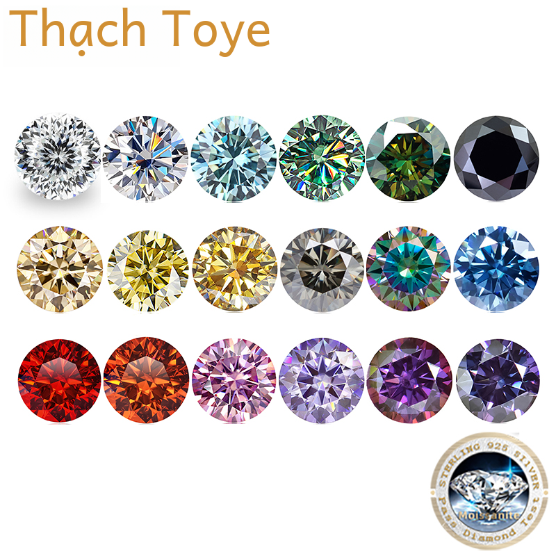 Joycejelly Hình Tròn Moissanite Rời Hạt Đá 1 Cái 1ct 6.5 Mm D Màu Vvs1 3ex Gra Chứng Nhận Phòng Trồng Kim Cương