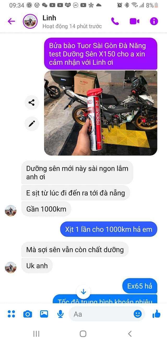 [CHỐNG VĂNG] chai xịt dưỡng sên xe máy XTREAM X150 mini 100ML