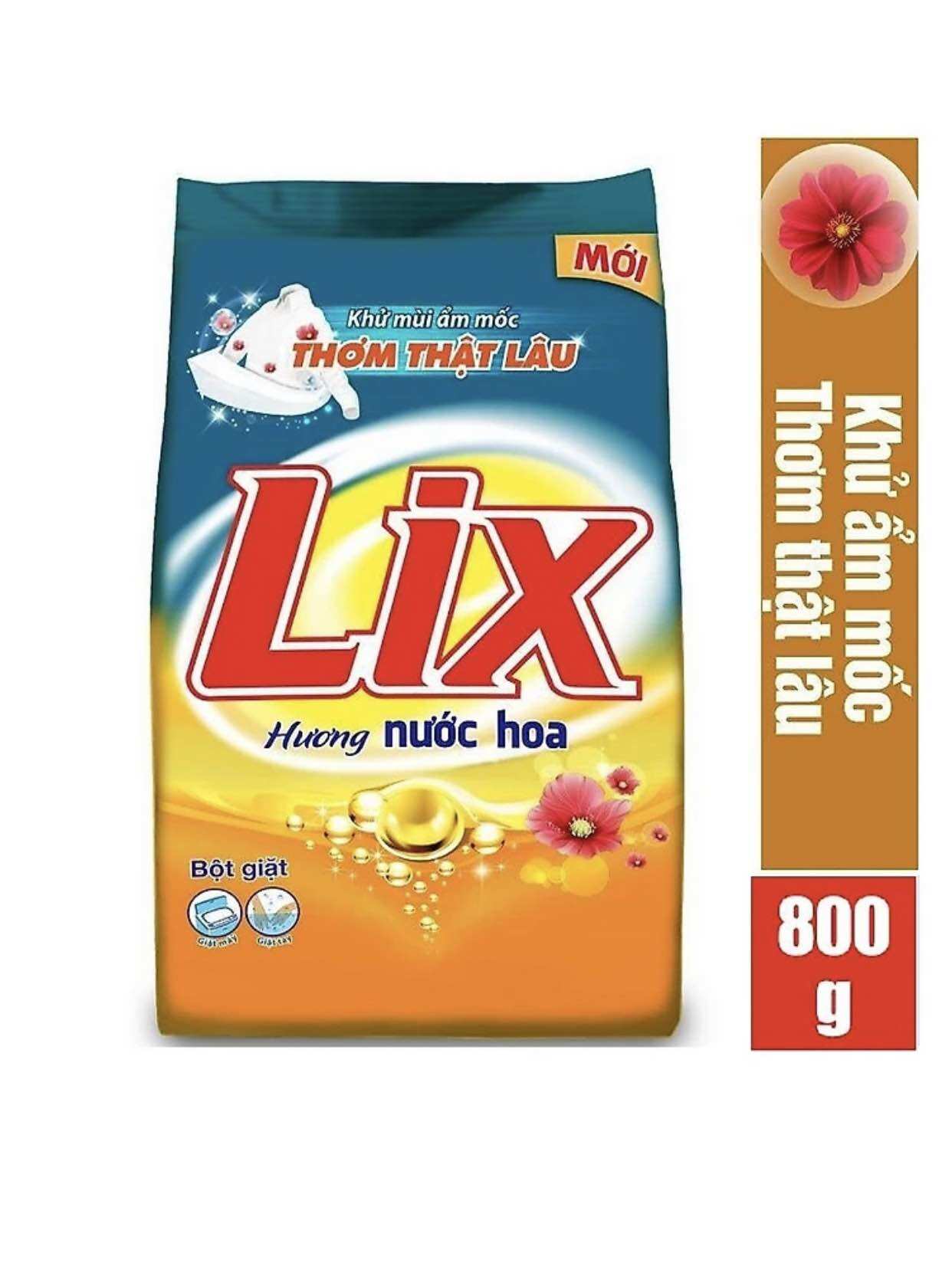 Bột giặt Lix hương nước hoa 800g
