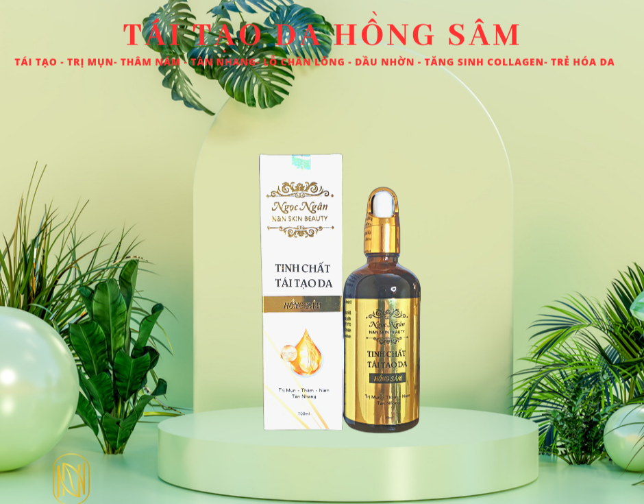TÁI TẠO DA HỒNG SÂM NGỌC NGÂN BEAUTY (chính hãng 100%. Tái tao_mụn thâm_nám tàn nhang_lỗ chân lông to_dầu nhờn))