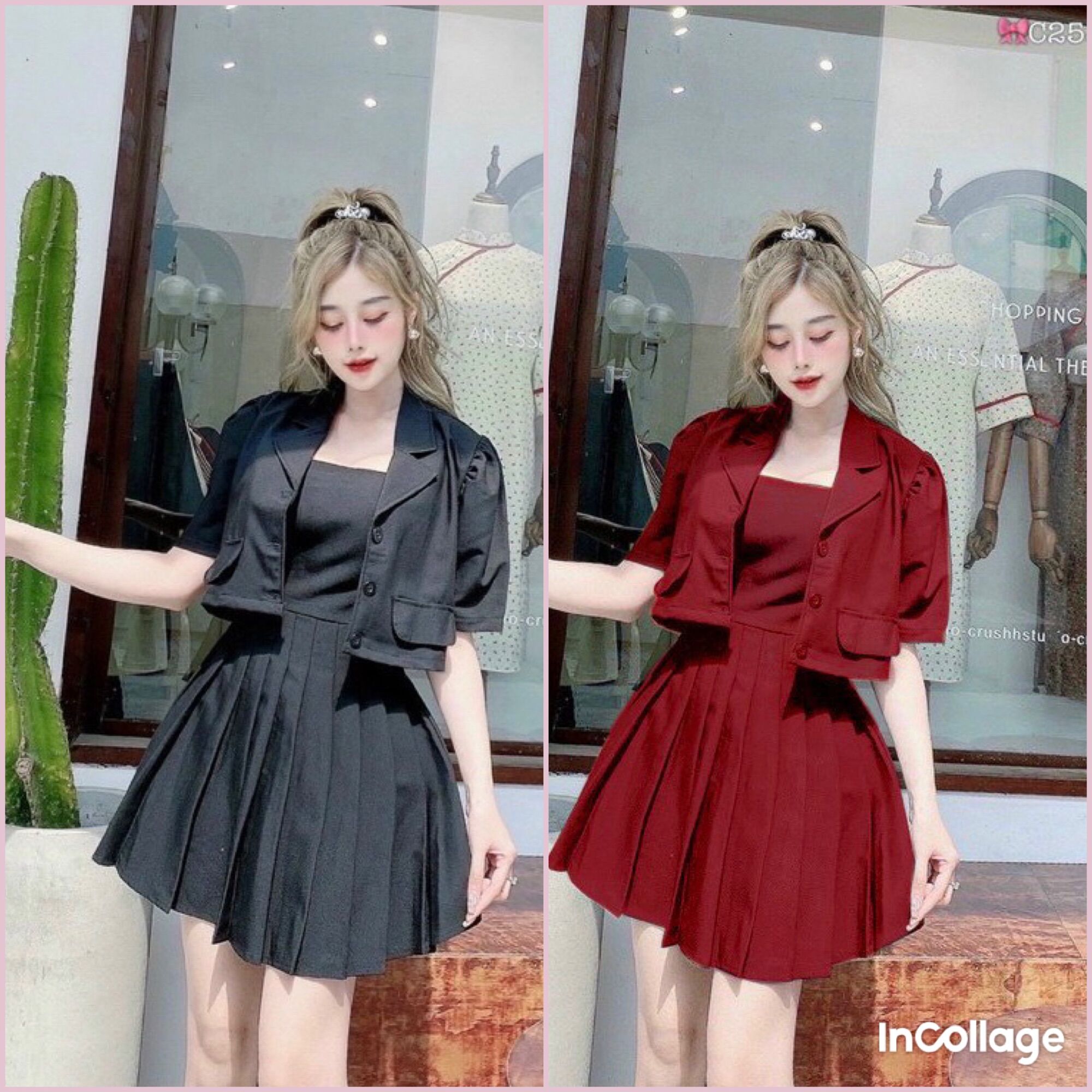 Sét Đầm Dây kèm áo khoác Bigsize 60kg đến 95kg