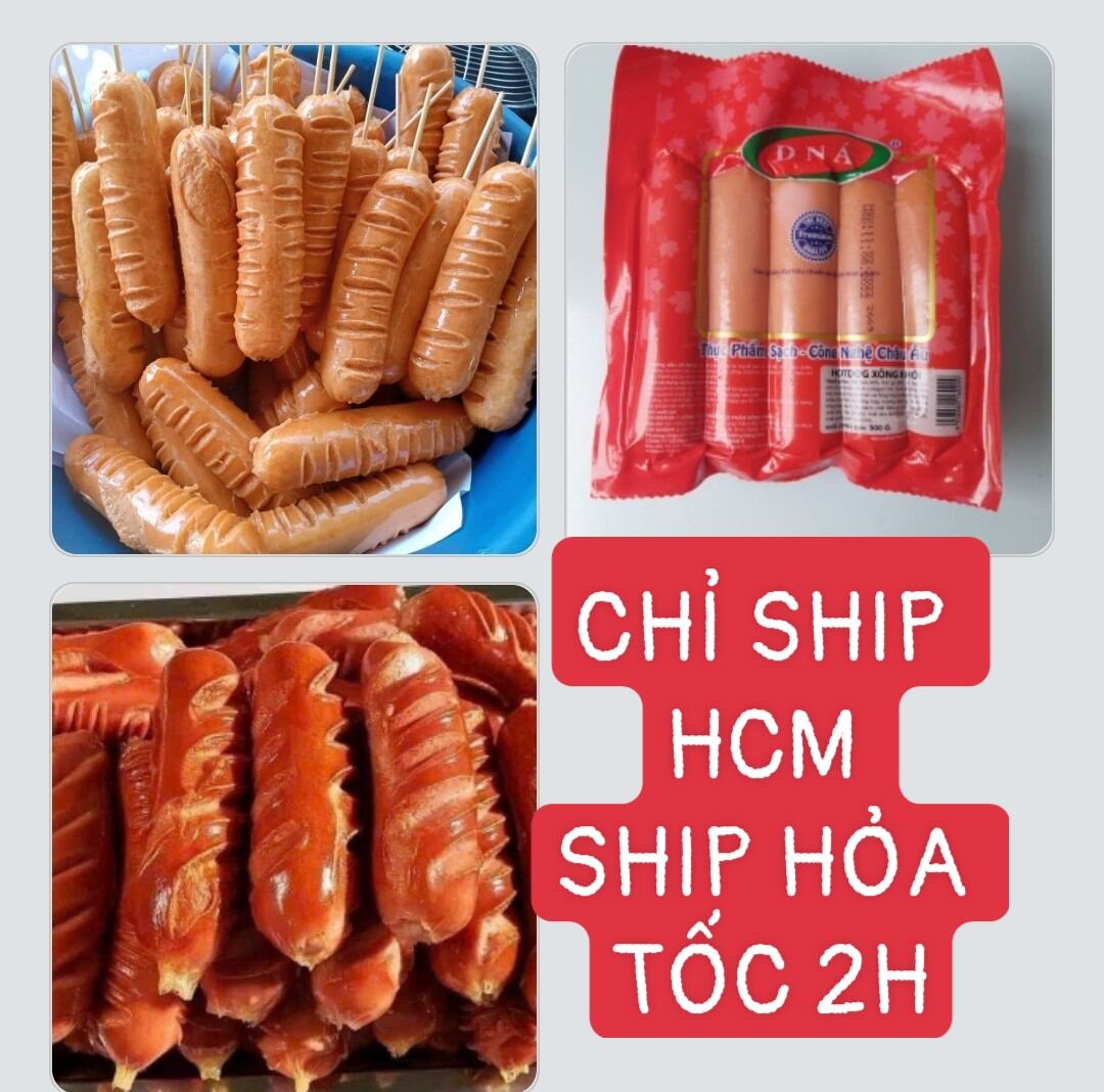 500gr xúc xích đức đna . 10 cây