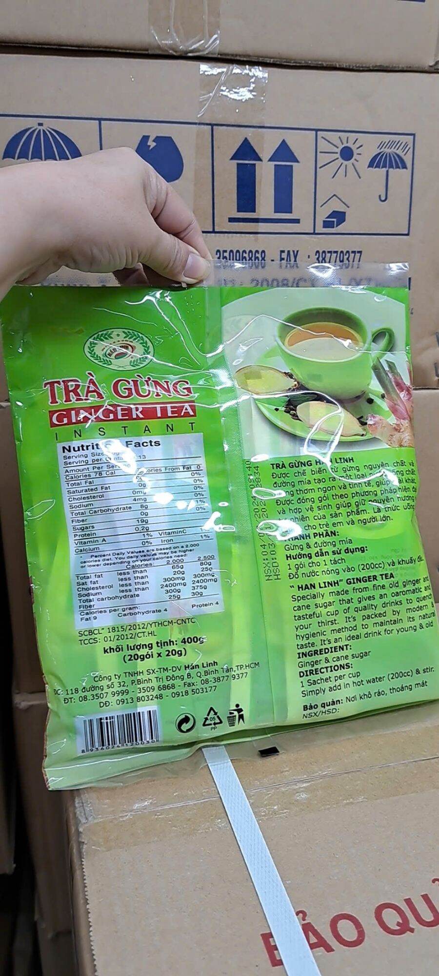 Trà Gừng HÁN LINH 20 gói x 20g
