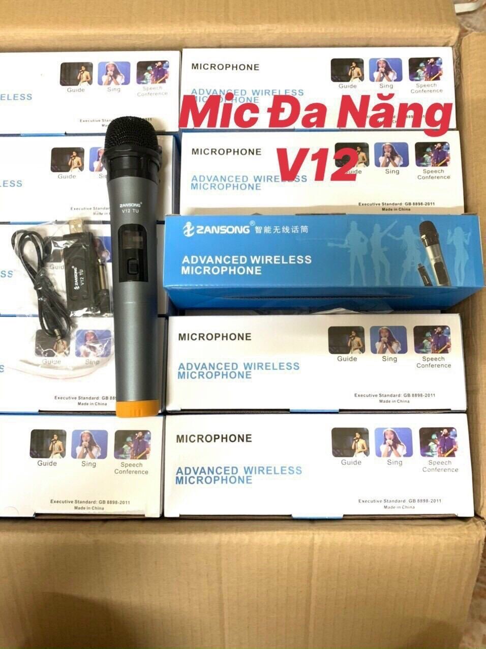 Micro zansong v12 không dây đa năng