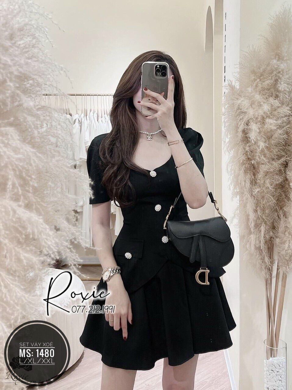 [ Ảnh thật ] 55-90kg Bigsize ĐẦM XOÈ PEPLUM (MS1480)
