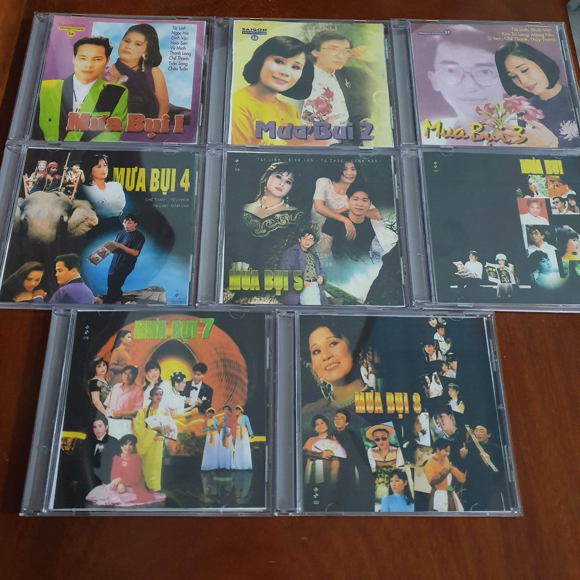 Bộ 8 đĩa cd mưa bụi