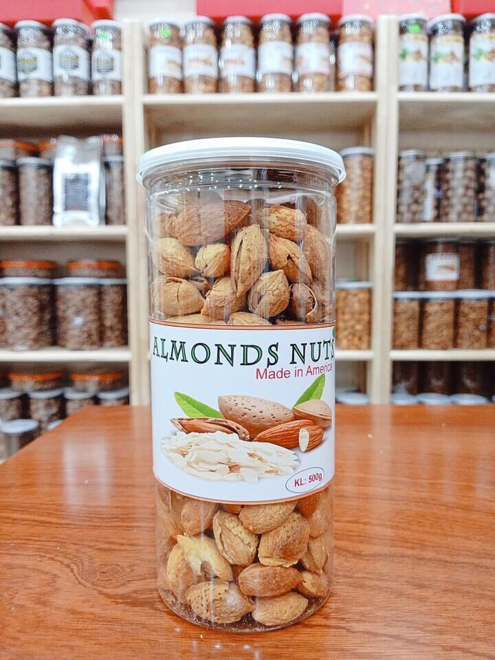 Hạnh nhân rang bơ Mỹ mỏng vỏ hộp 500gr