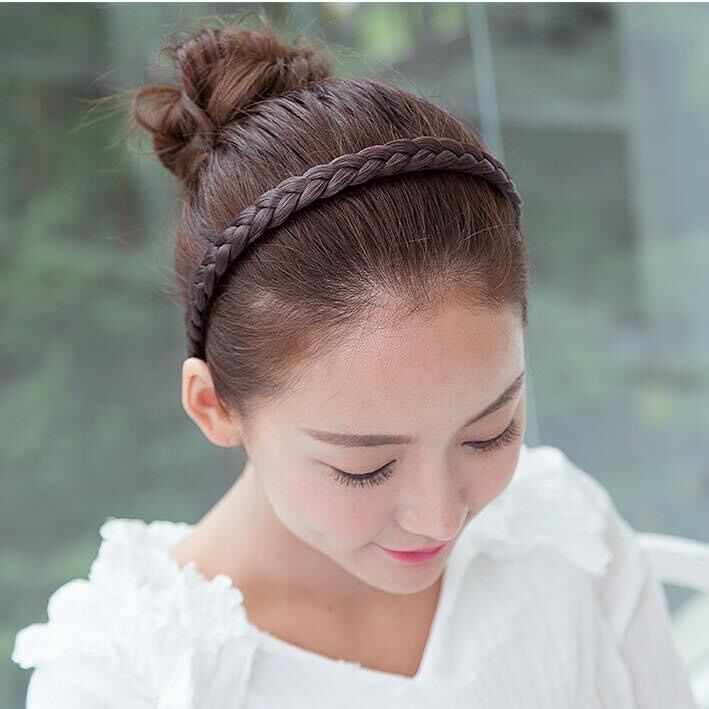 Băng đô bờm cài xược tóc giả thắt bím