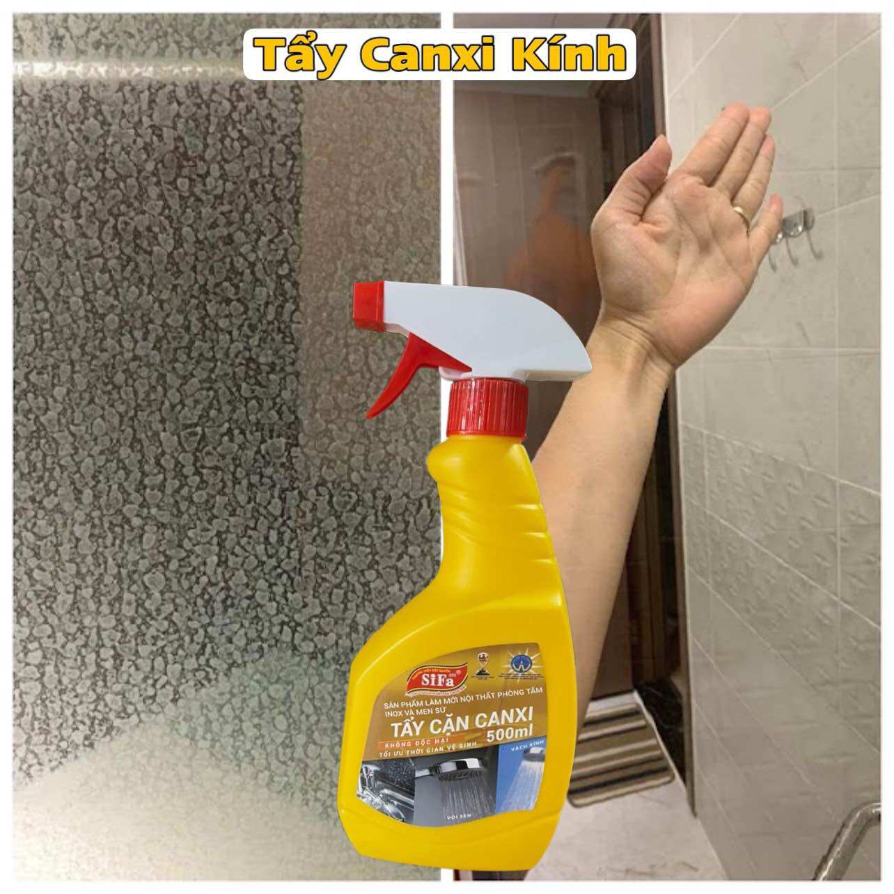 Tẩy rửa canxi kính 500ml - Siêu tẩy rửa canxi