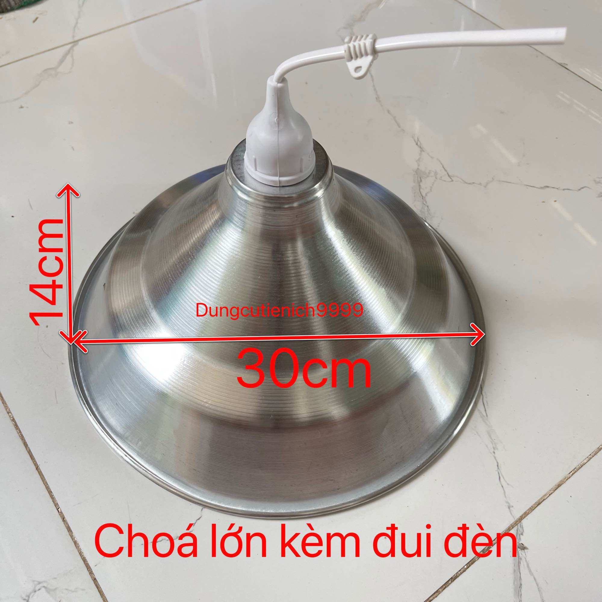 Choá đèn chao đèn nhôm 2 tấc (20cm) 3 tấc (30cm)
