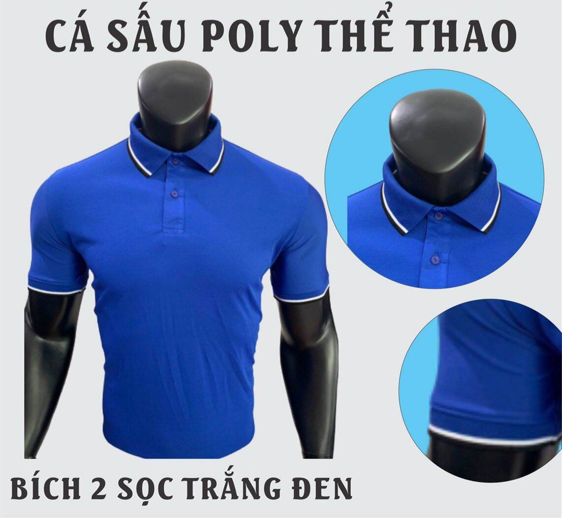 AO THUN POLY 2 SỌC THỂ THAO