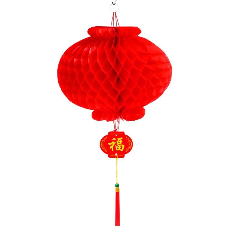 Set 10 Đèn Lồng Nilon Màu Đỏ (30cm)