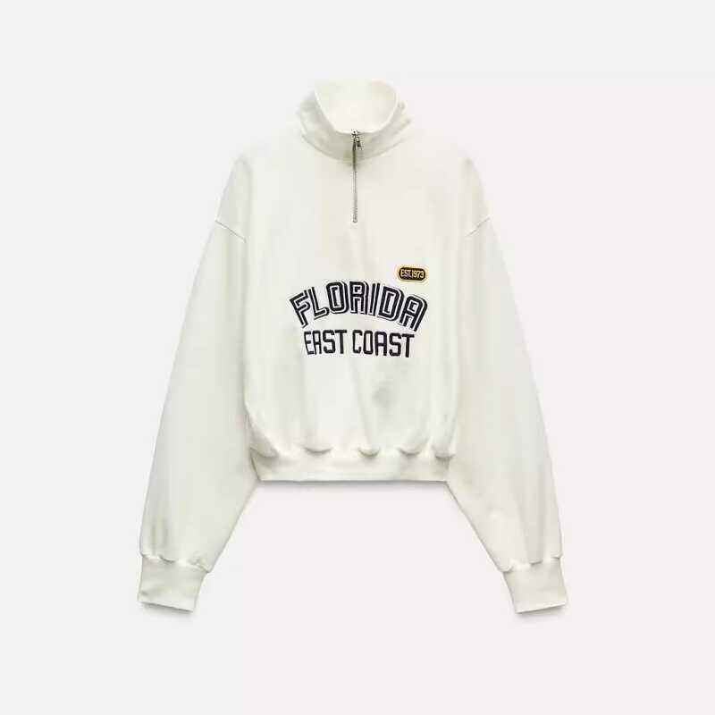 Zara Kiss Phong Cách Mỹ Spicy Bé Gái Thời Trang Đại Học Cổ Đứng Tay Dài In Hình Áo Hoodie Nữ Rộng Rã