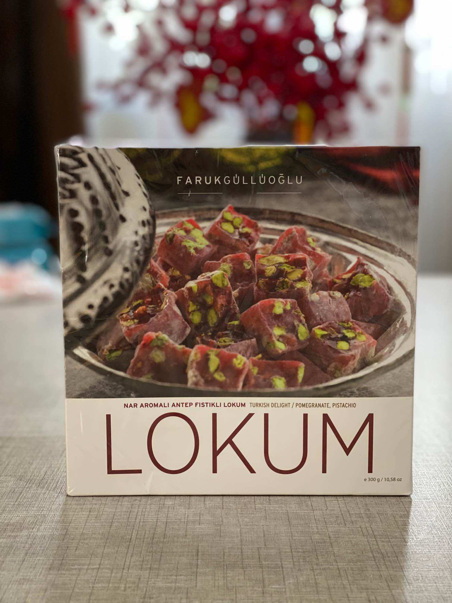 Premium Turkish Delight Gulluogl 300gr Pistachio Pomegranate