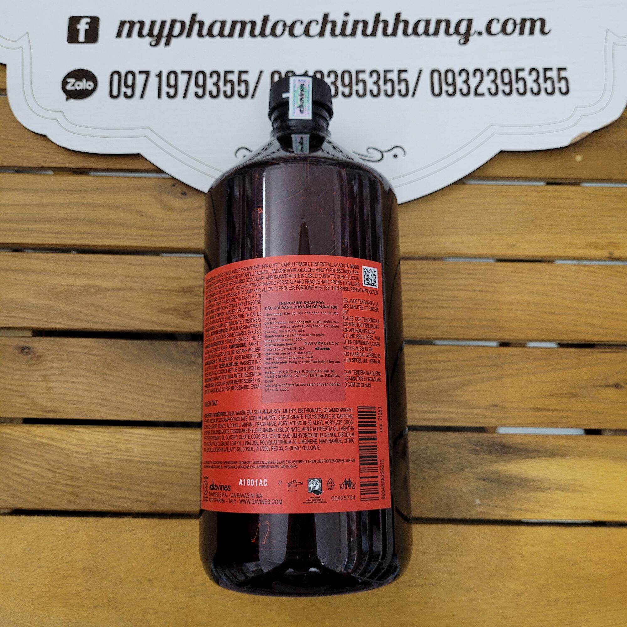 DẦU GỘI CHỐNG RỤNG DAVINES ENERGIZING 250ML - 1000ML