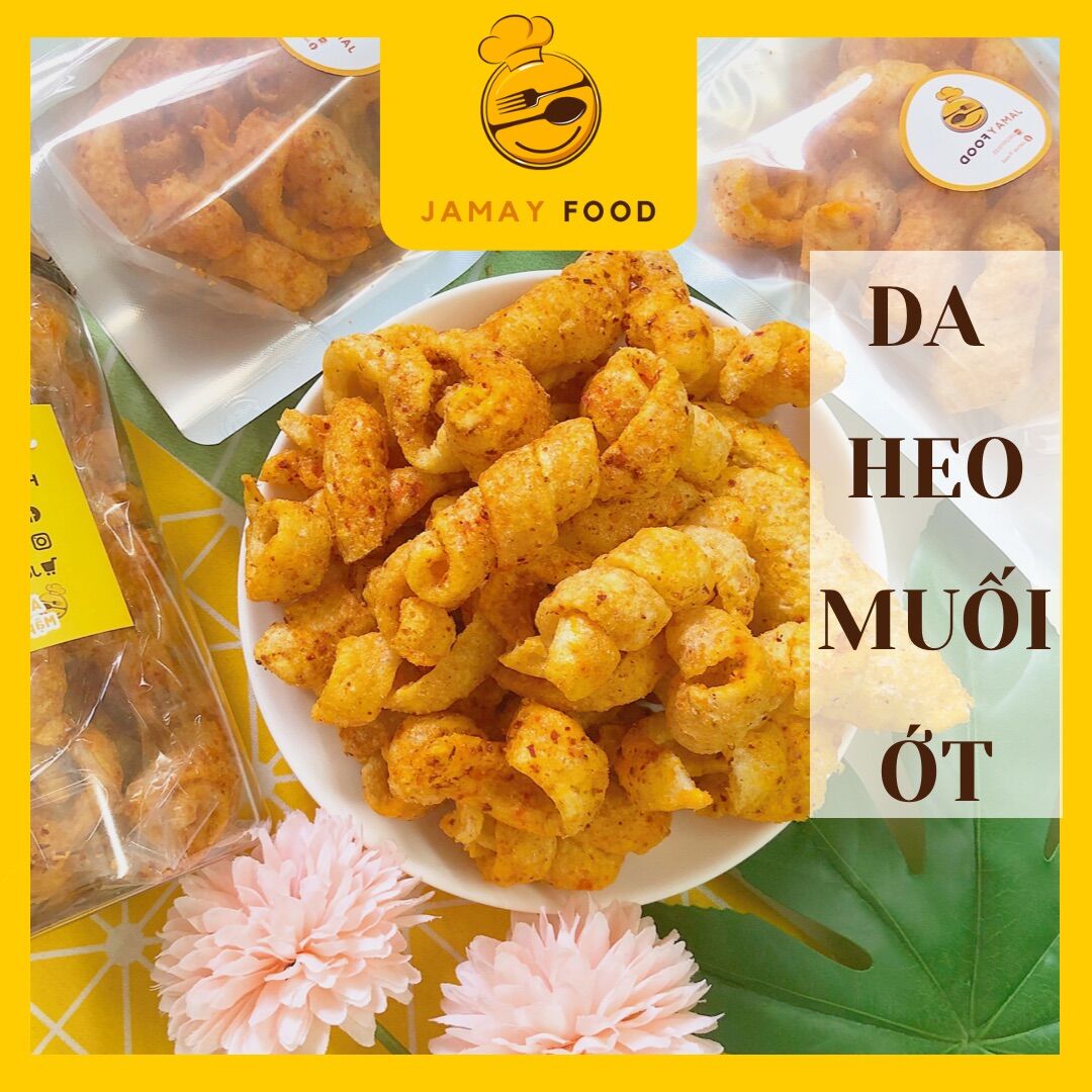 Da heo sấy muối ớt giòn ngon rụm rụm đậm vị | ăn vặt jamay food