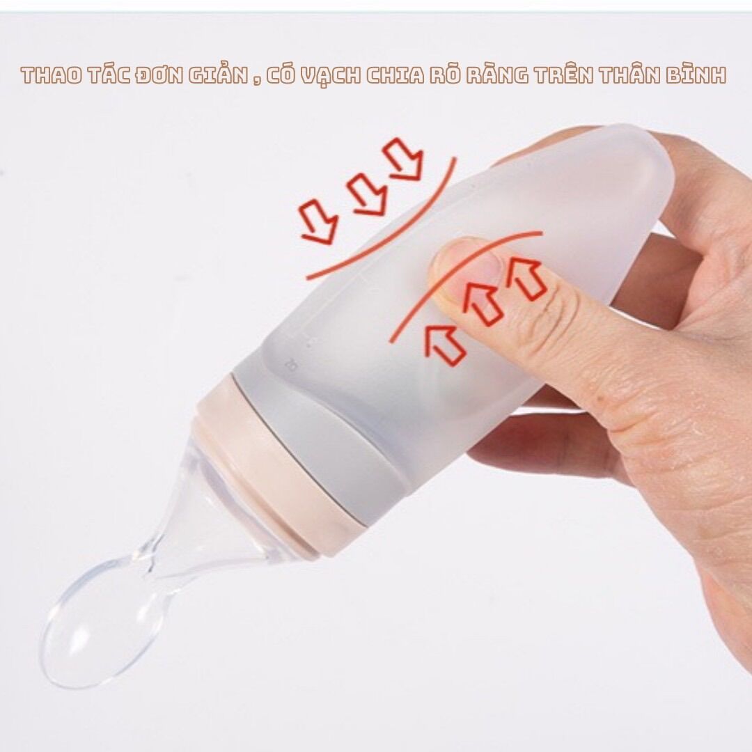 Bình thìa ăn dặm MOLLI - Bình thìa silicon cho bé