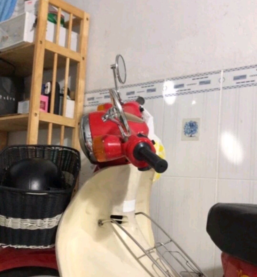 Gương chiếu hậu A4 tròn 8 li gắn xe CUB.