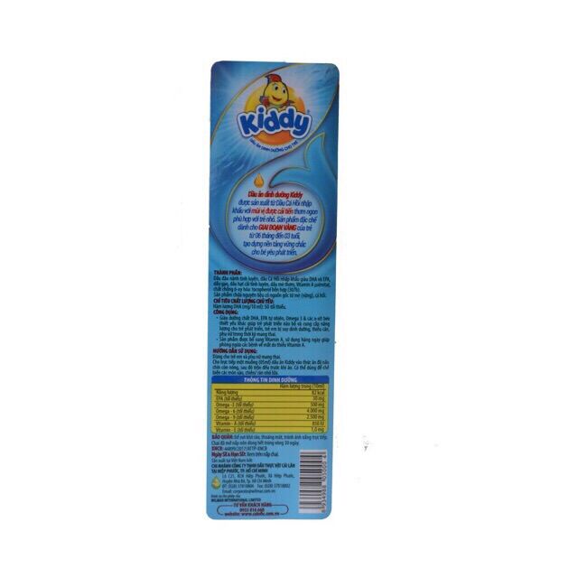 [HCM]Dầu ăn dinh dưỡng Kiddy cá hồi 250ml