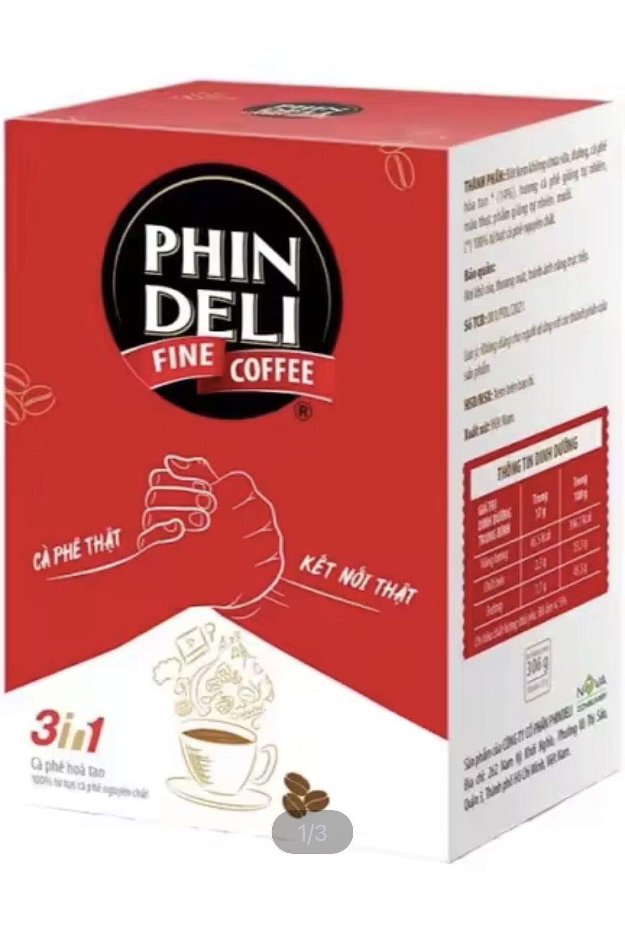 Hộp 18 gói cà phê Phin Deli 308g