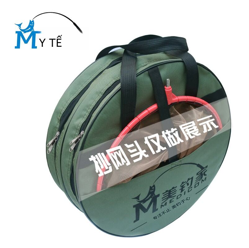 Túi Đựng Đồ Câu Cá Chống Thấm Nước Dày Hai Lớp Hình Tròn Túi Đựng Lưới Câu Cá Cầm Tay Đa Năng Cho Các Hoạt Động Ngoài Trời Và Cắm Trại