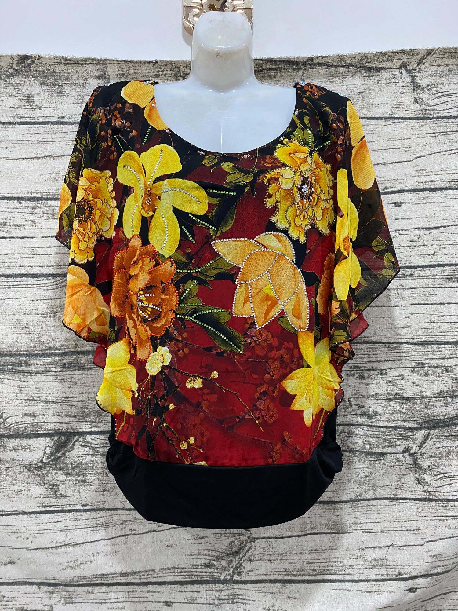 Áo voan kiểu cánh dơi dấu bụng 50-62kg