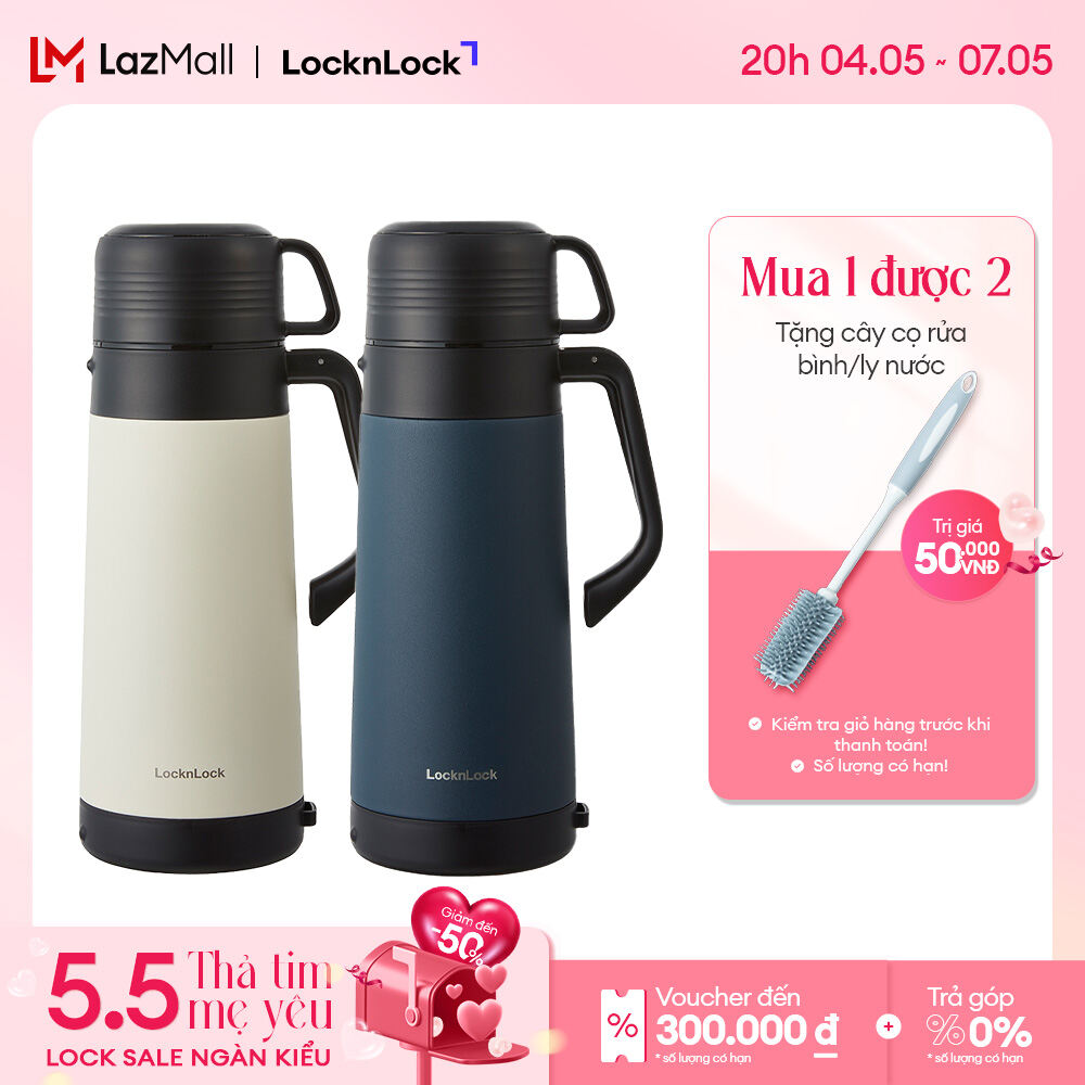 Bình nước giữ nhiệt có quai đeo Lock&Lock Easy Outdoor dung tích 1.2L và 1.8L - LHC1484 - LHC1485