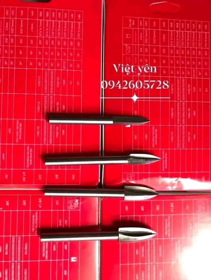 Bộ mũi điêu khắc hai cạnh cốt 6 ly
