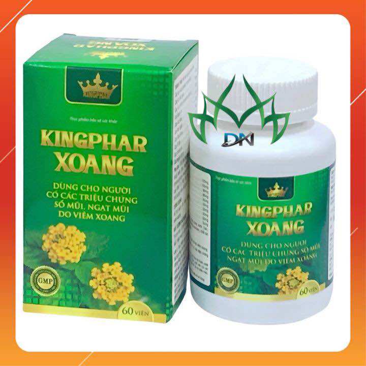 Viên uống KINGPHAR XOANG- hộp 60 viên - dùng cho người có các triệu chứng sổ mũi, ngạt mũi do viên xoang