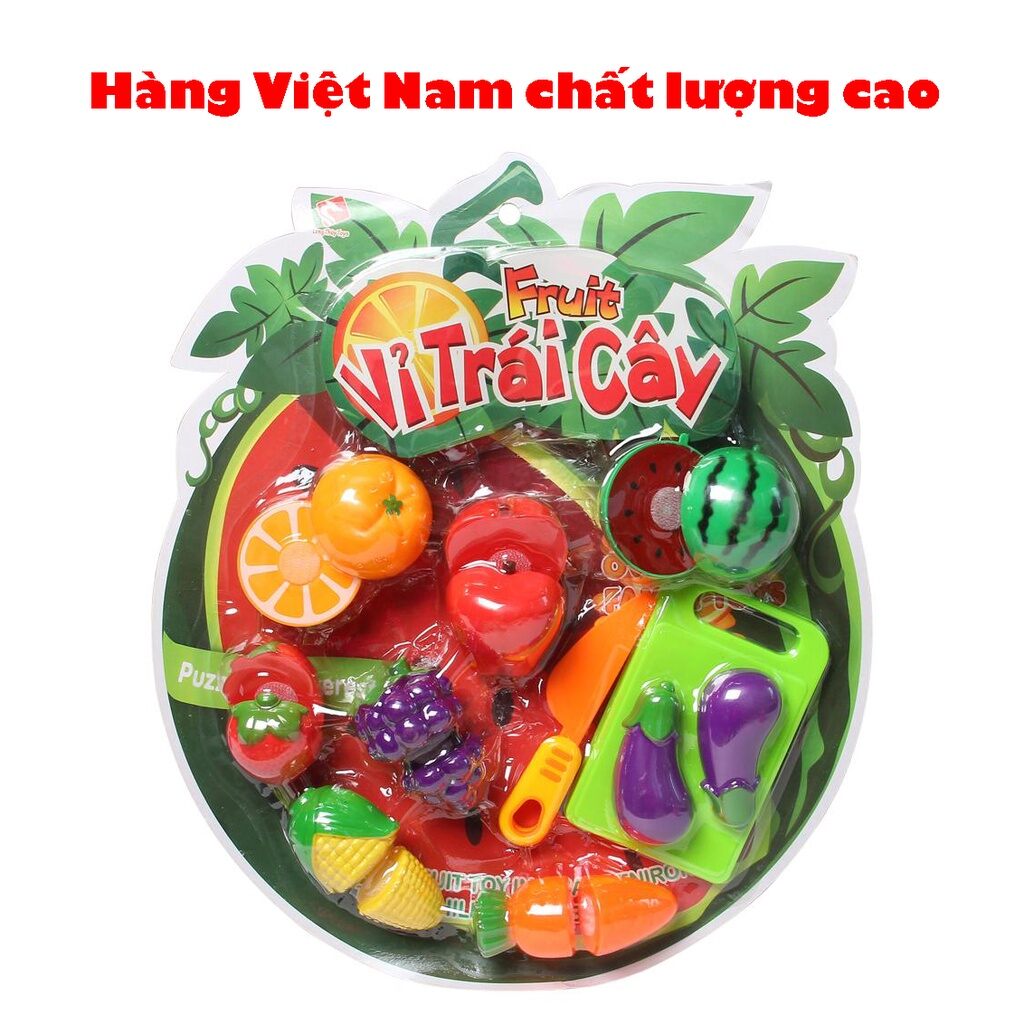 Đồ chơi vỉ cắt thái trái cây, hoa quả dành cho bé