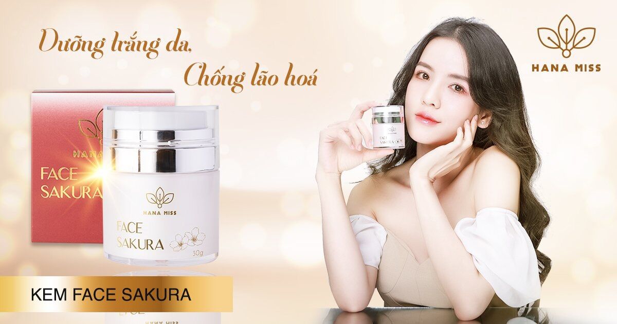 Kem dương trắng da chống lão hóa sakura hana miss