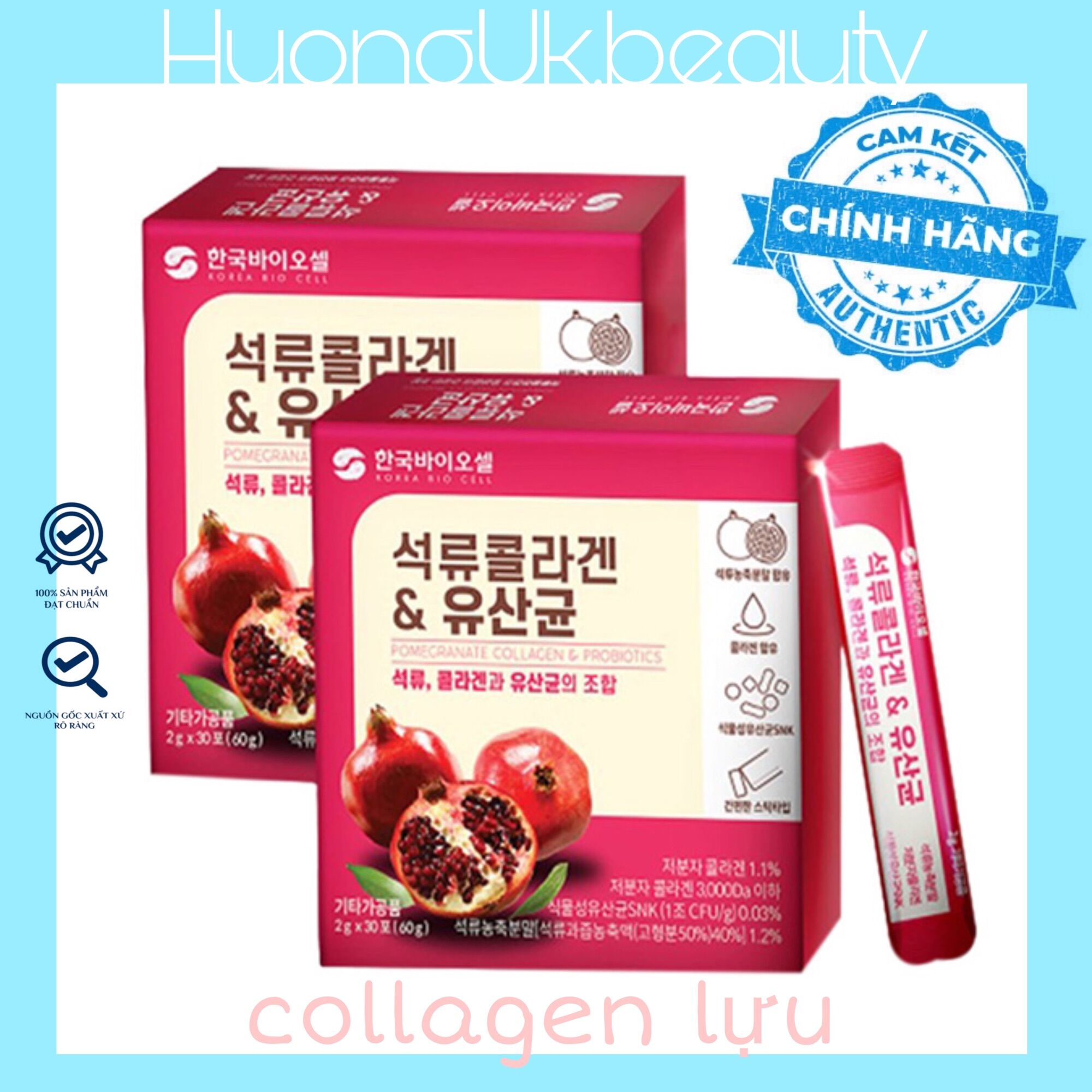Đẹp da từ lựu đỏ Hàn Quốc chính hãng