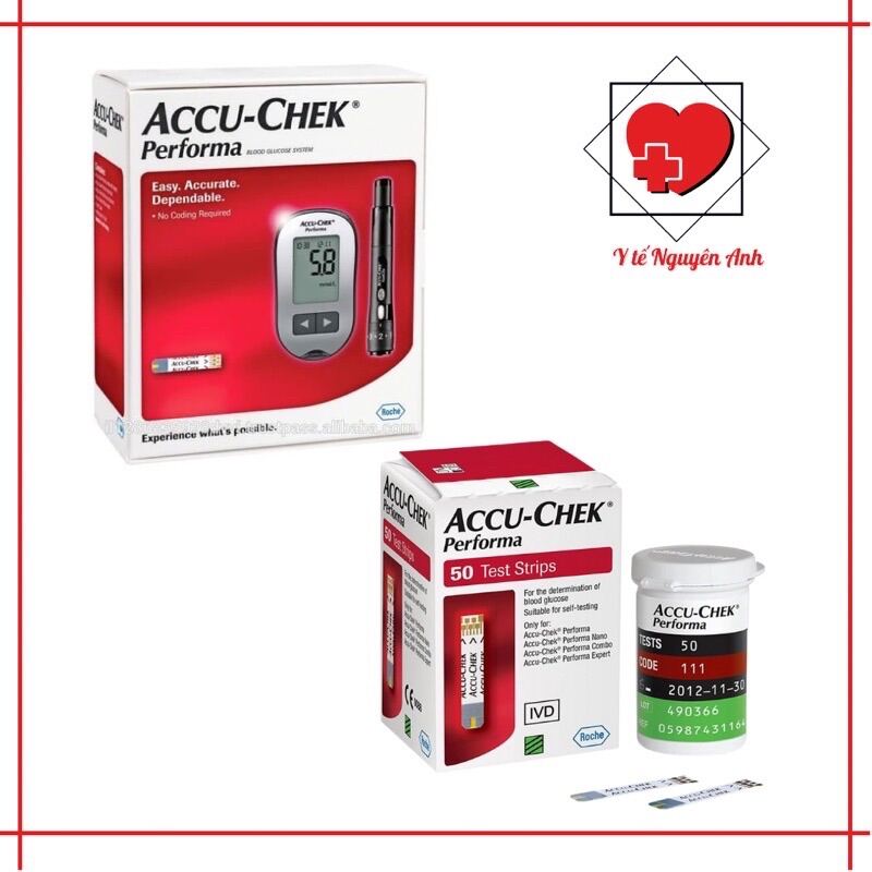 Máy đo đường huyết accu chek performatặng kèm hộp 10 que test và 10 kim - ảnh sản phẩm 3