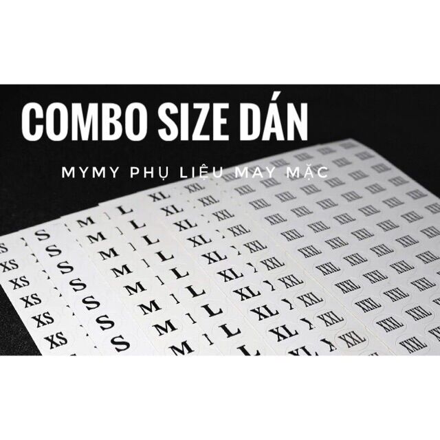 Size dán Giấy dán số chữ số đủ size - 250 miếng dán tròn