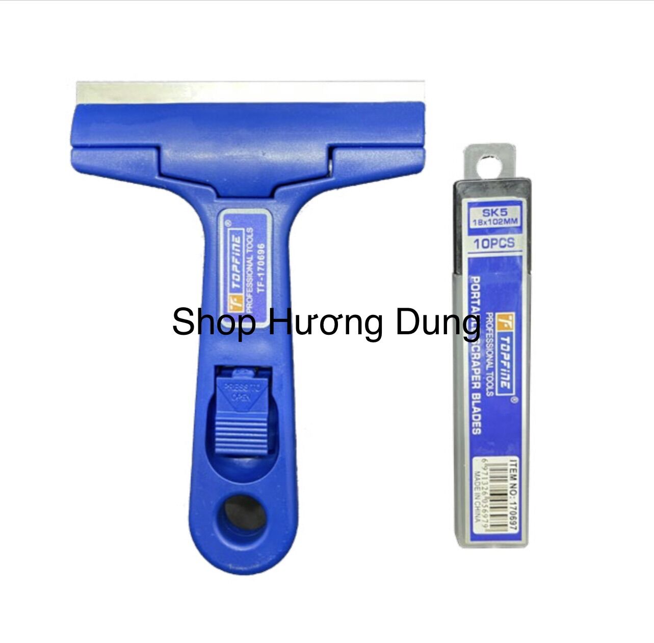 Sủi cán ngắn dao cạo sơn dao cạo vết bẩn keo tặng lưỡi dao Topfine