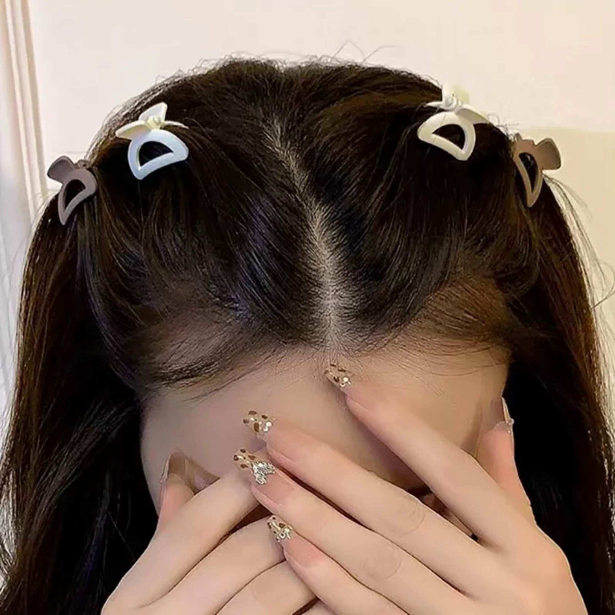 Set 2 kẹp tóc dài mini kiểu hàn quốc trâm bella