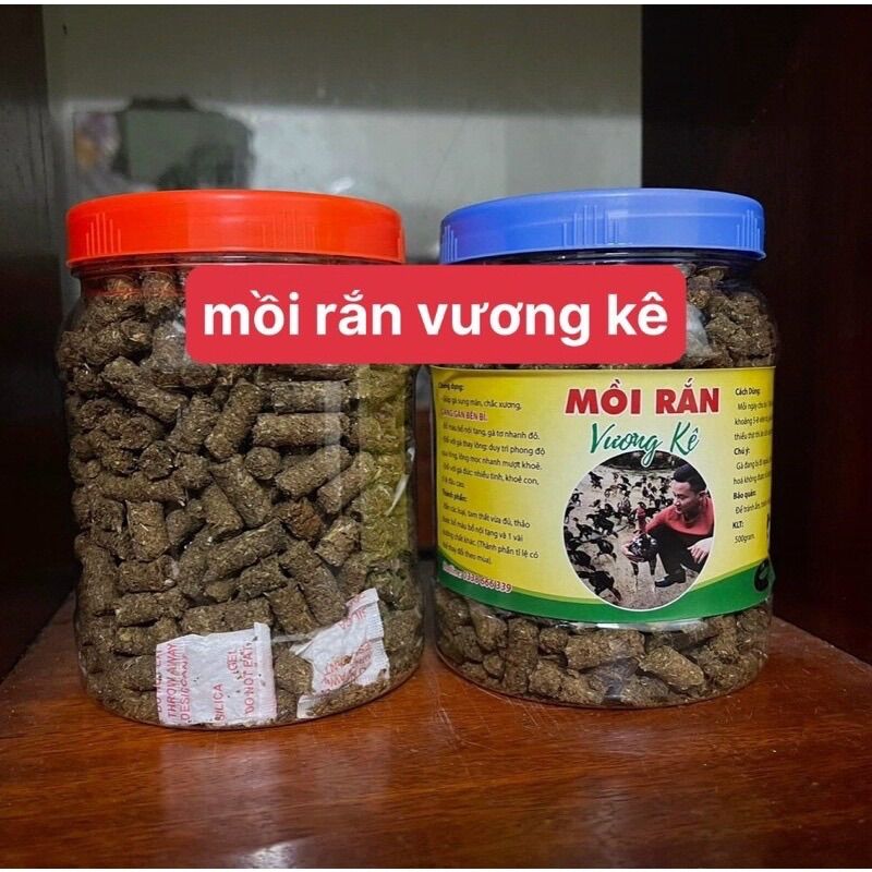 Mồi rắn vương kê, mồi gà chọi 500g loại vip