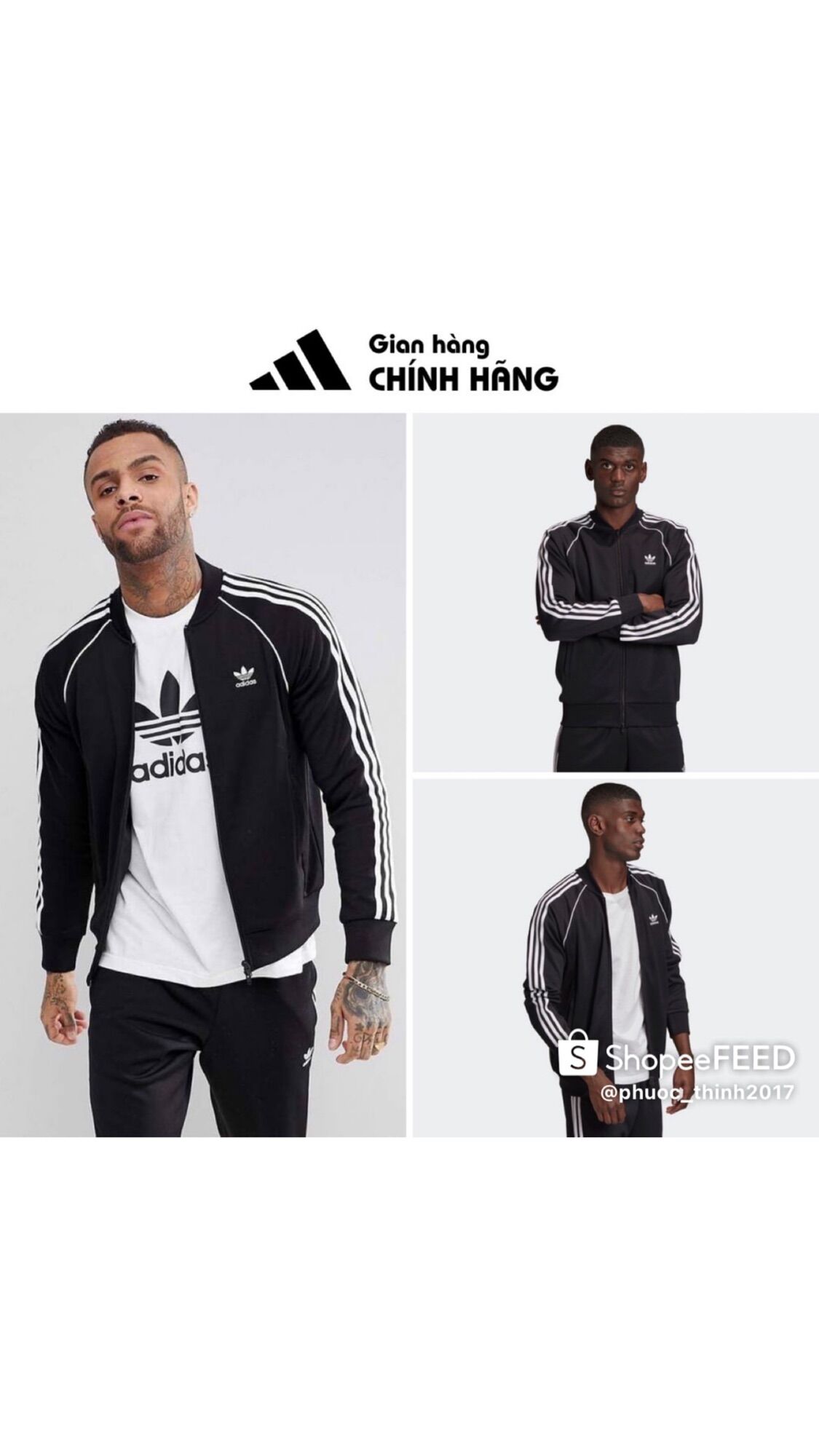 Áo khoác Adidass SST Auth tuồn full tag cod chuẩn Auth