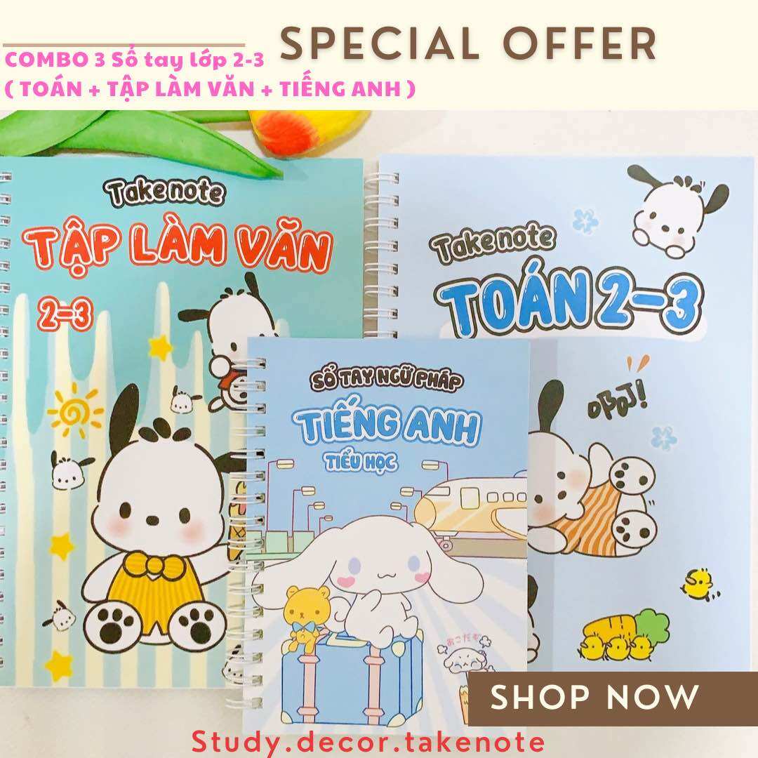 Combo 3 sổ tay lớp 2-3