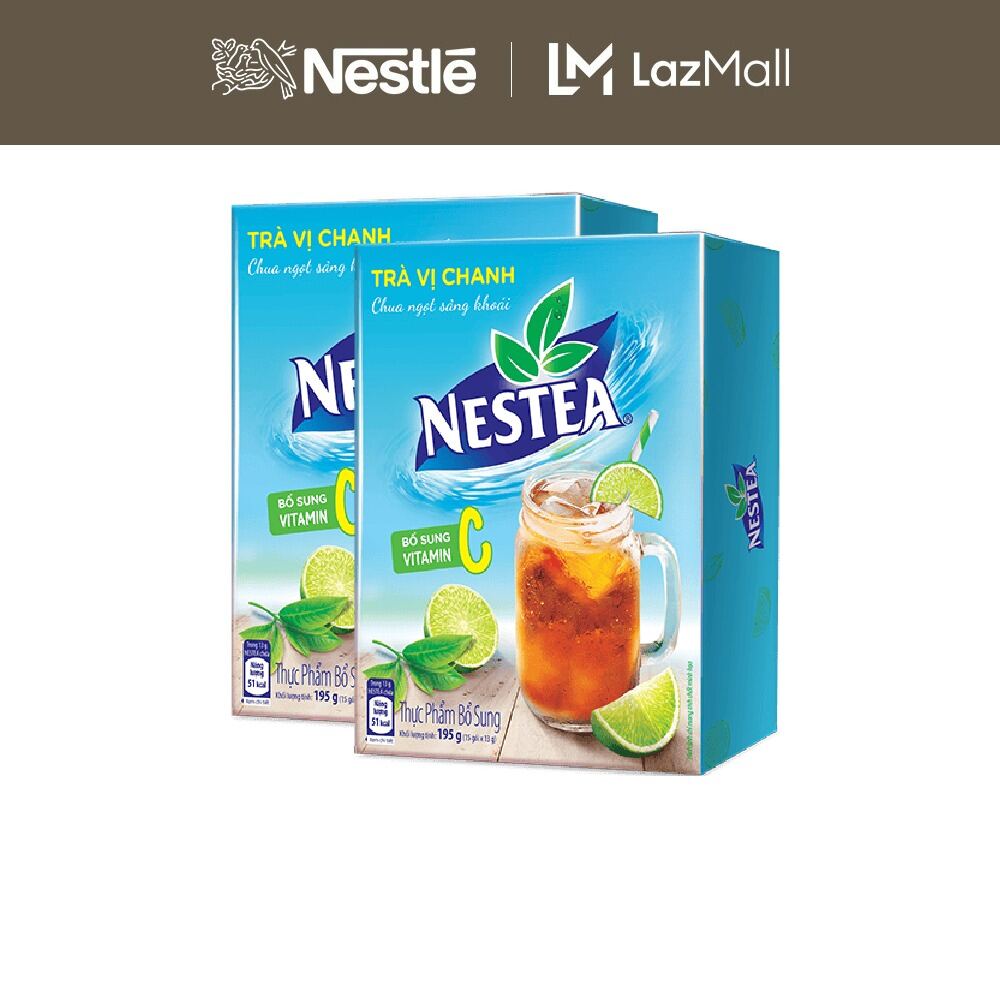 [ƯU ĐÃI THÁNG 4] Combo 2 Hộp Trà vị chanh NESTEA (Hộp 15 gói x 13g)