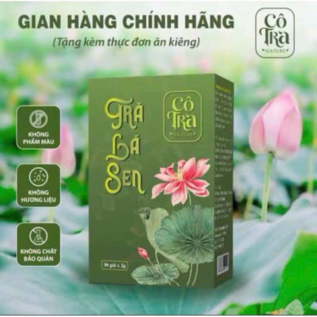 Trà Lá Sen CÔ TRÀ NATRUE hộp 30 gói hàng chính hãng
