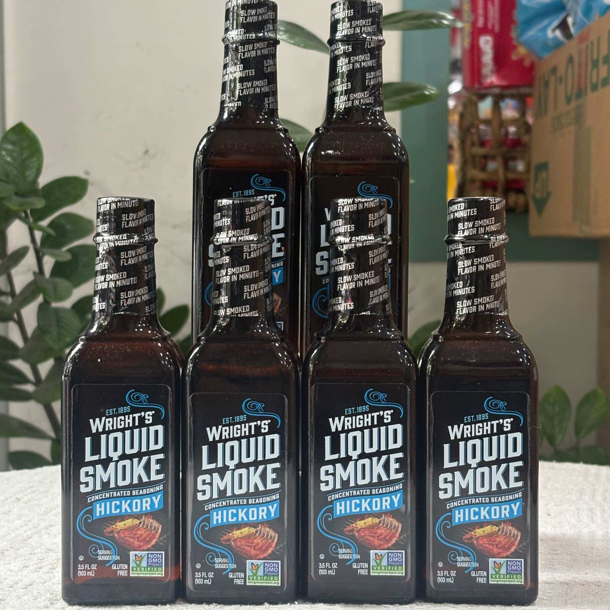 Gia Vị Hun Khói Wright’s Liquid Smoke Hickory 103ml - Tạo Hương Khói BBQ Đậm Đà Cho Thịt, Cá, Sốt & Món Nướng