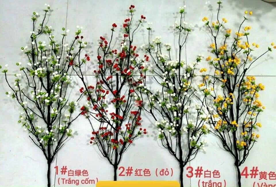 Cành Mộc Lan Xốp 6 Bông Cao Cấp_ hoa trang trí