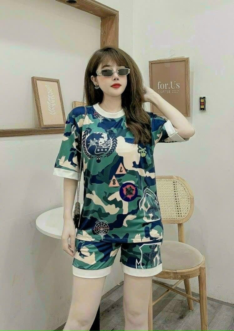 Sét bộ short hoạ tiết 3d cao cấp